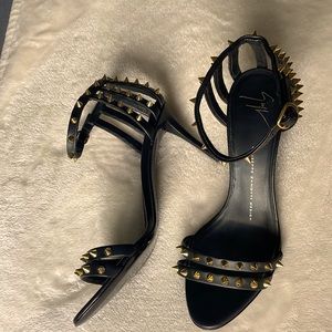 Giuseppe Zanotti, 3” heel, Black with gold stud’s. Never worn!